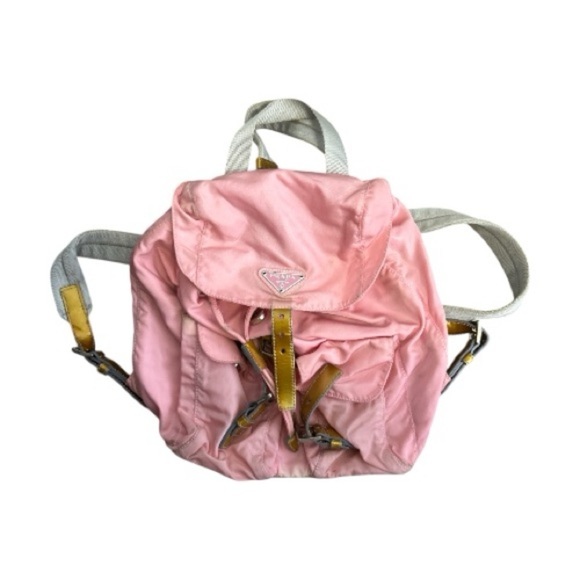 Prada Handbags - Prada Pink Nylon Mini Backpack – Vintage Made in Italy
